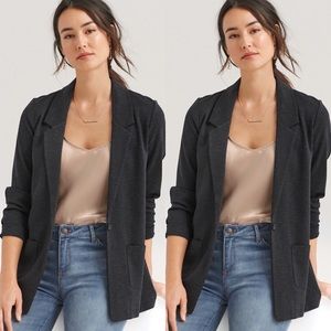 Garnet Hill Women's Dark Gray Blazer